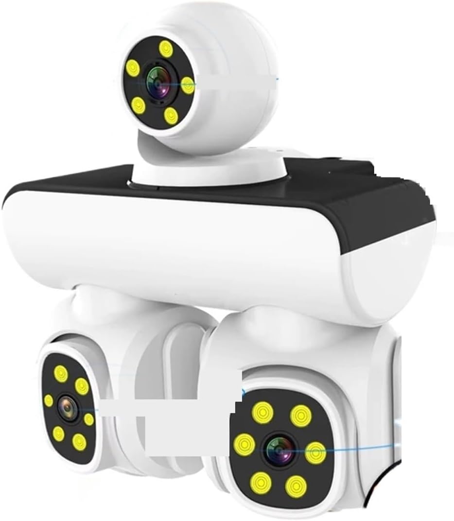 Caméra de Surveillance  PTZ WiFi Triple Objectif – Zoom 10X & Vision Nocturne Couleur