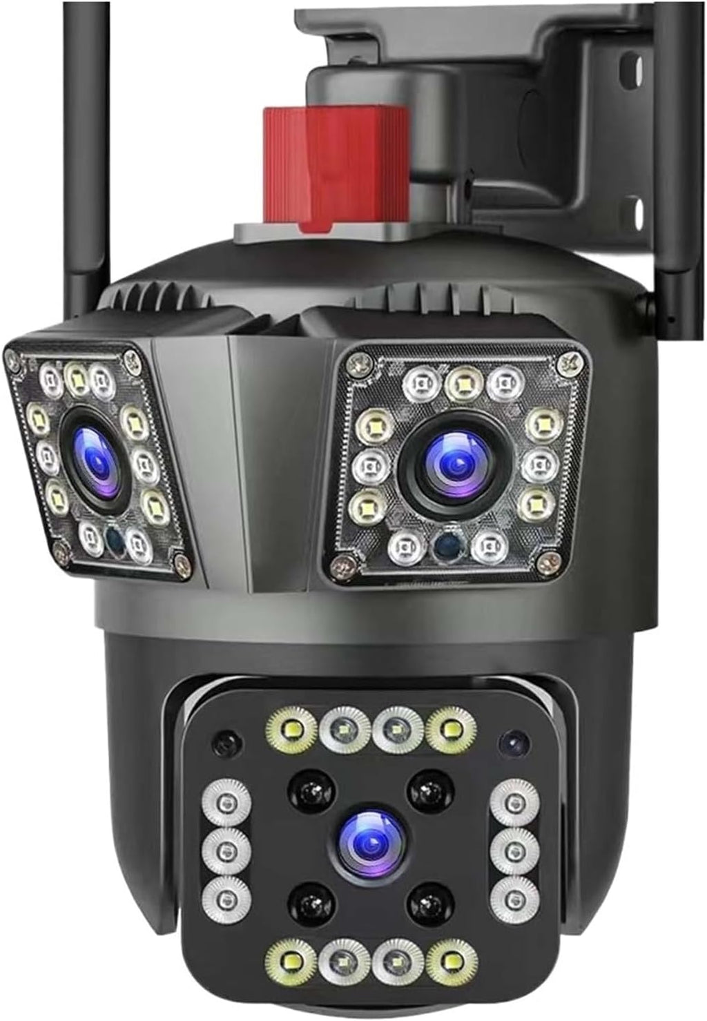 Caméra de Surveillance PTZ  WiFi Triple Objectif – Double Antenne & Vision Nocturne HD