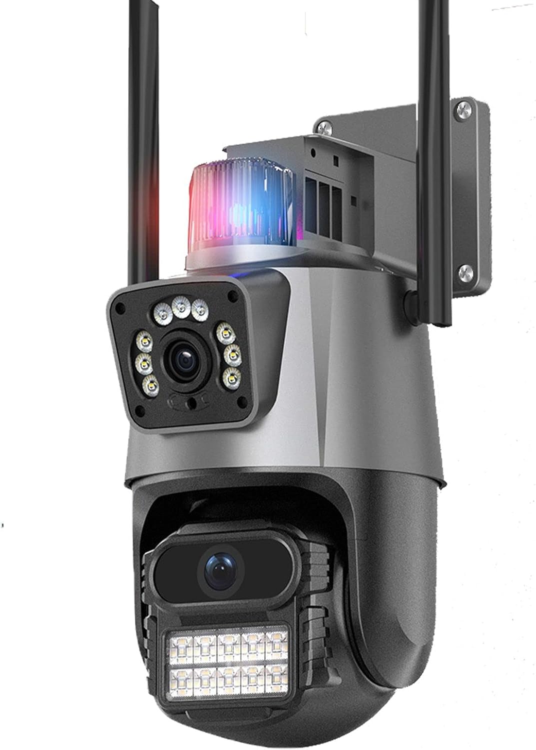 Caméra de Surveillance Intelligente WiFi avec Sirène et Lumière 360 ° 1080p HD WiFi PTZ