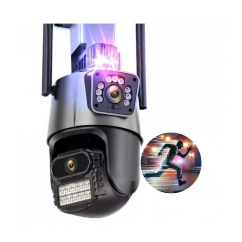 Caméra de Surveillance Intelligente WiFi avec Sirène et Lumière 360 ° 1080p HD WiFi PTZ